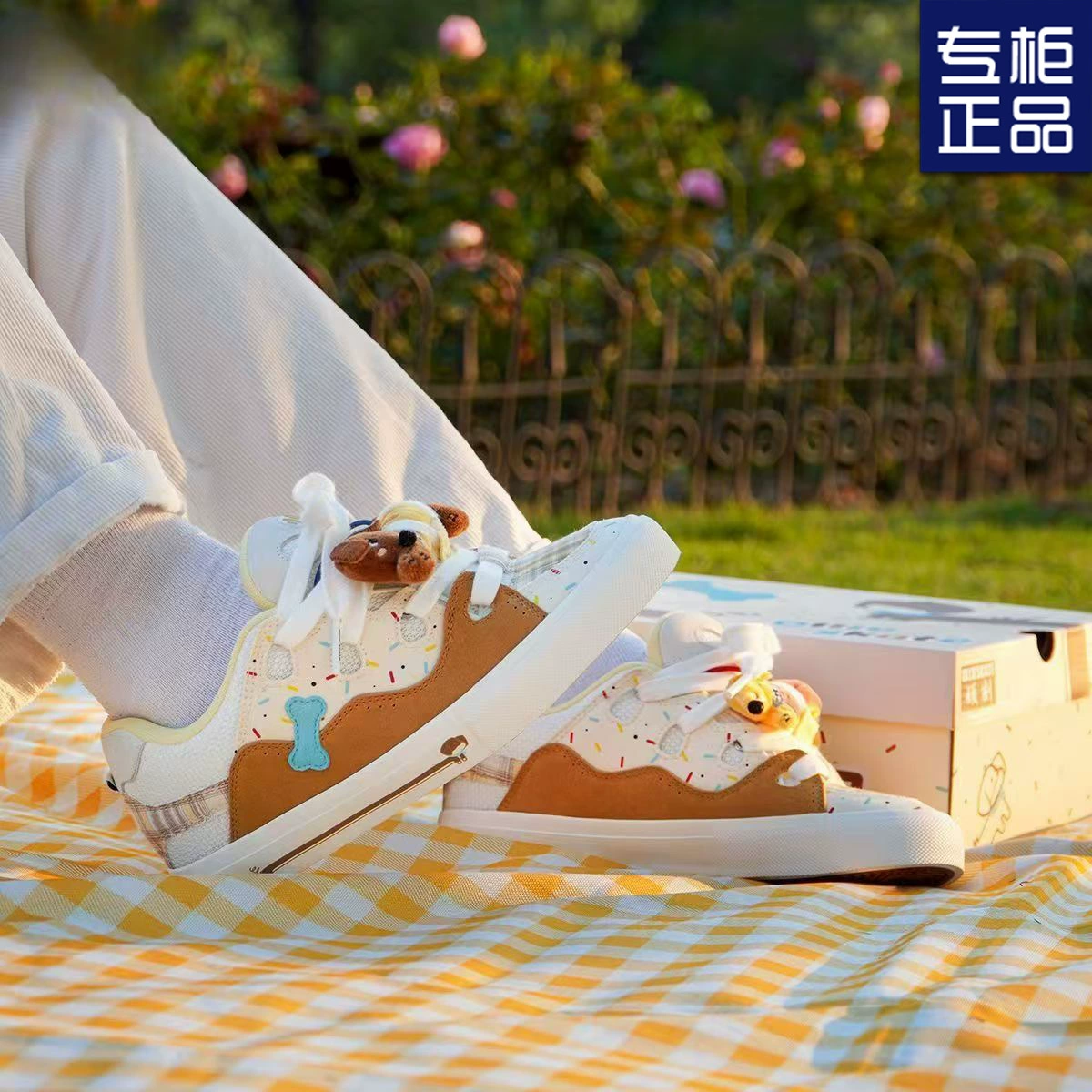 Ретро повседневная национальная волна оригинальный кампус стиль допамина хлебная обувь мужской и женский сосиски щенок цветовой дизайн скейтборд обувь