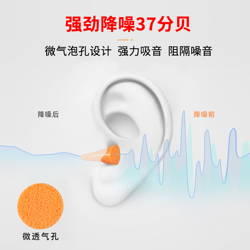 3M 1100 Sound Isolating Ear Plugs Noise Reduction Ear Plugs Learning Silent Hearing Protection Anti-Snoring Noise Reduction Sleep Ear Plugs