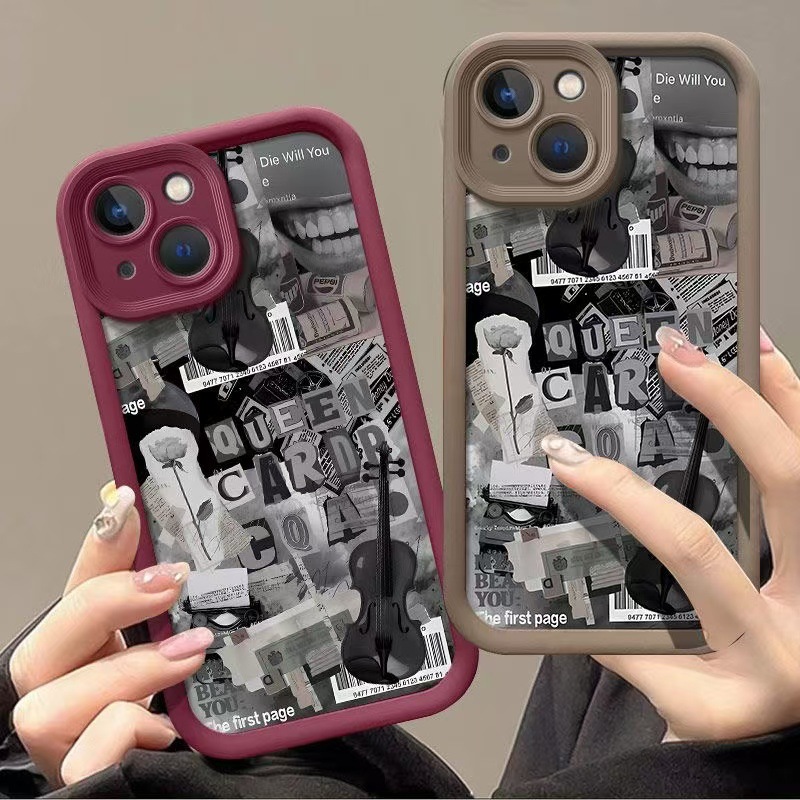 Guitarra inglesa para iPhone 16promax funda para teléfono móvil Apple 15 anti-caída 14 Europa y América 13/12 nuevo x