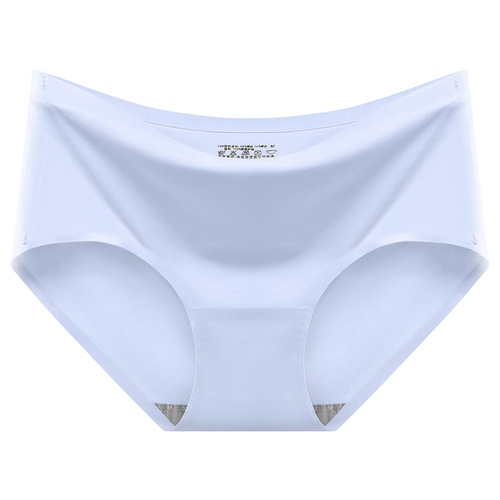 Women's ice silk seamless underwear one-piece underwear breathable mid-waist sexy women's underwear briefs bare head 810