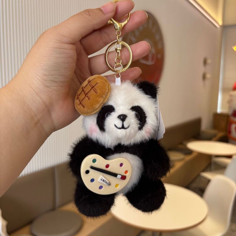 かわいい成都パンダフラワーぬいぐるみ人形バッグペンダントキーホルダー人形お土産誕生日ギフト|undefined