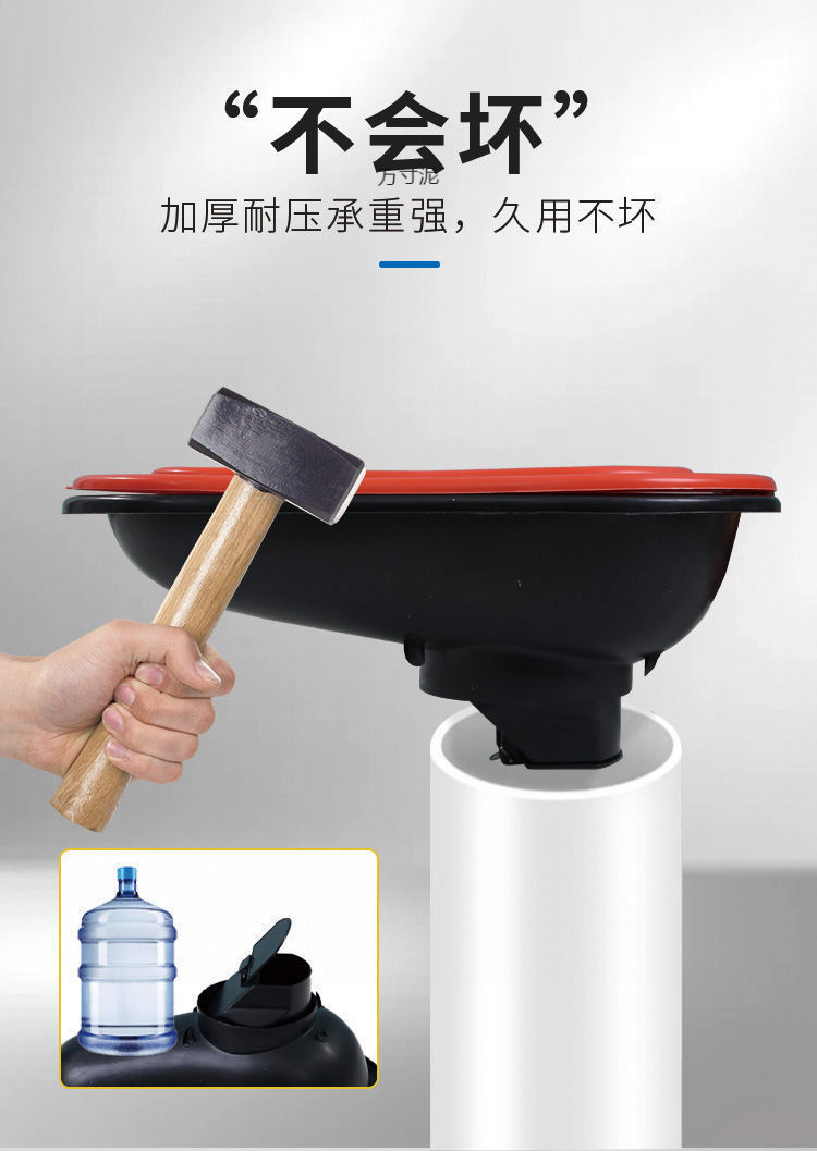 Temporary disposable simple toilet squat toilet for decoration, construction site squat toilet, plastic toilet factory supply chain wholesale undefined