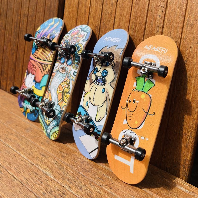 Finger Skateboard Mini Fingertip Double Rocker Upgraded Deep Concave Surface Novice Skateboard Turtle Toy Boy Gift