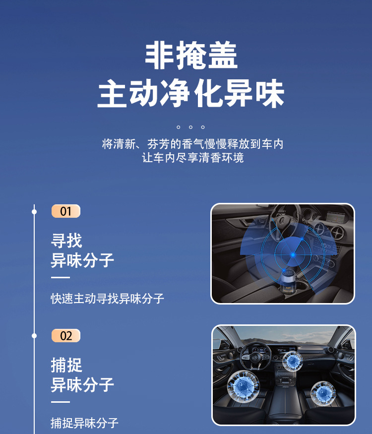 Gardenia Car Aromatherapy Car Perfume Car Fragrance Car Odor Removal Pregnant Women and Infants Can Use