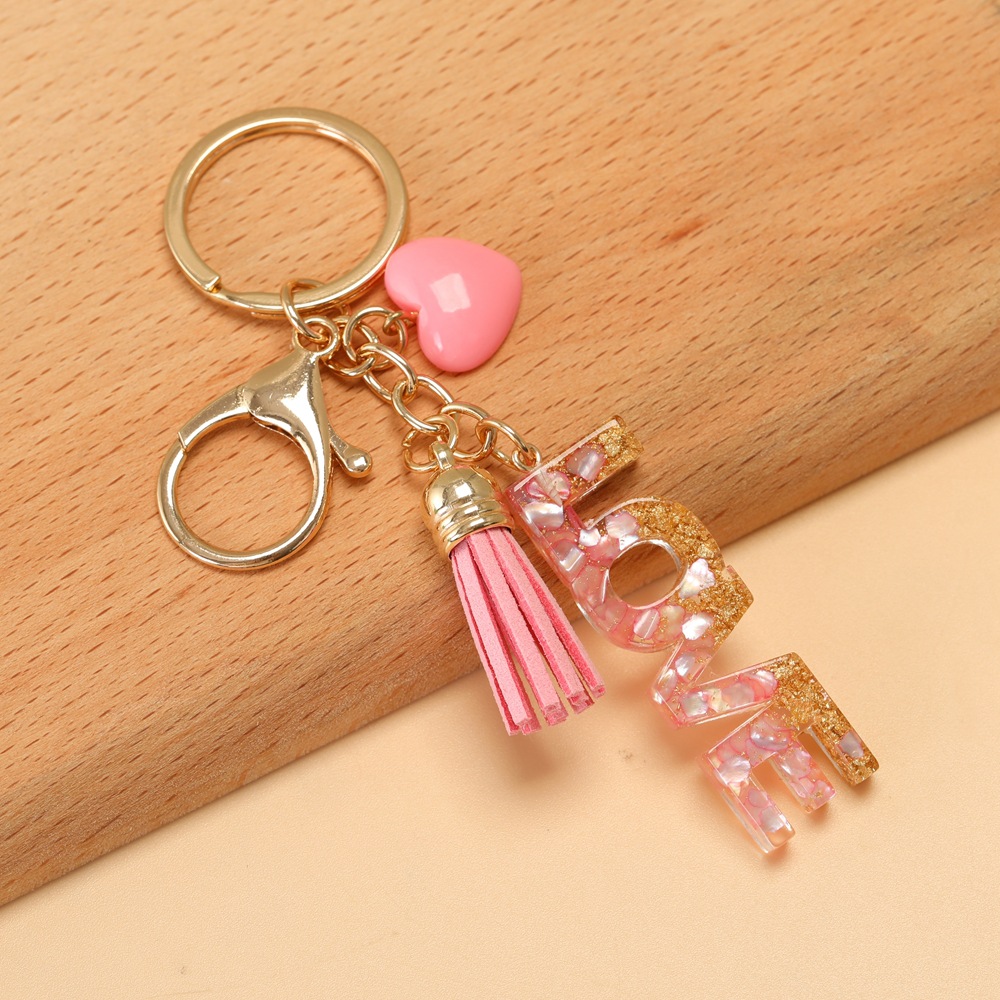Letter Pattern Unisex Gender Simple Style Style Simple Style Letter Resin Unisex Bag Pendant Keychain