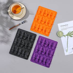 New 12-Hole Halloween Finger Food-Grade Silicone Mousse Mold Easy to Release Chocolate Baking Mold