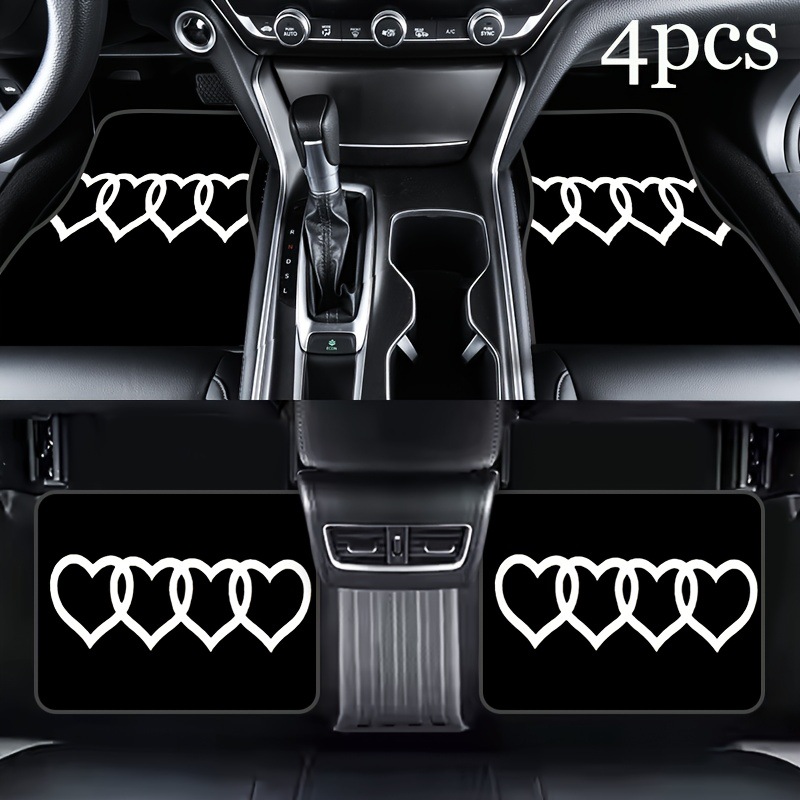 Cross-Border Amazon Best-Selling Crystal Velvet Car Floor Mats, Cute Cartoon, Stain-Resistant and Wear-Resistant Four-Piece Set of Car Floor Mats