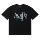 Amiri Short-sleeved T-shirt Heavy Summer Loose Men's and Women's High Street Light Luxury American Fashion Brand VTG Couple Half-sleeved