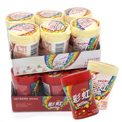 箭牌彩虹糖原味120g*6大瓶裝果汁糖糖果休閒零食萌萌乳酸味