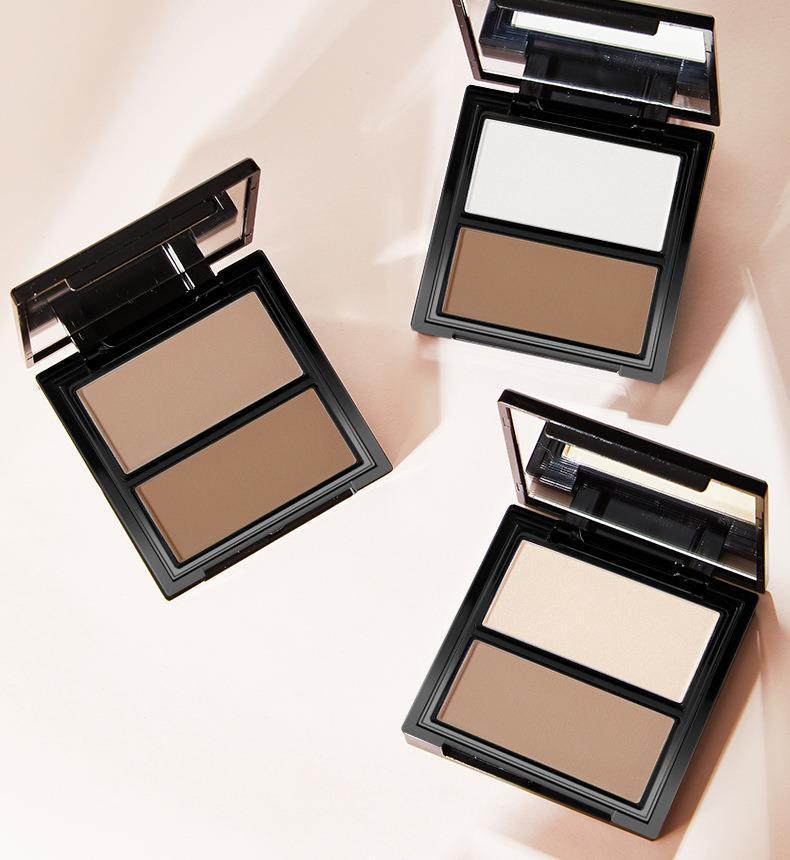 NOVO Three-dimensional Shaping dual-color Contouring Tray, three-dimensional high-gloss shadow contouring powder, long-lasting, sweat-proof and brightening skin tone undefined