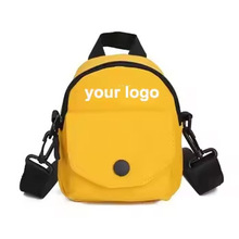 休闲简约女孩十字肩包方形帆布信使包表带可重复使用时尚手机包