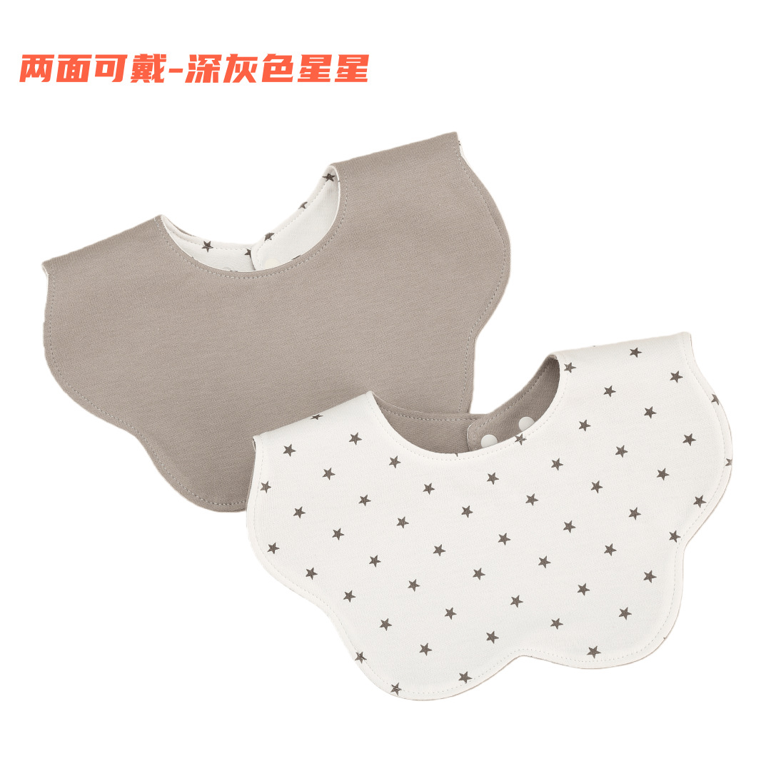 Babero Impermeable en Forma de Pétalo para Bebés de Algodón