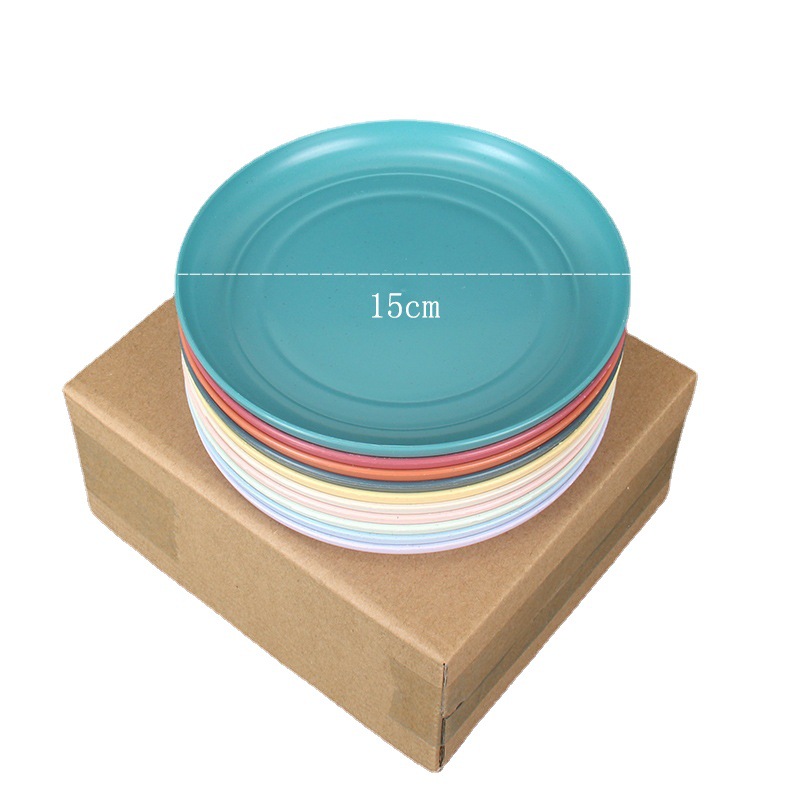 15cm plato de hueso 10 piezas paja de trigo pastel hogar plato de caramelo restaurante plato redondo fruta placa dumpling