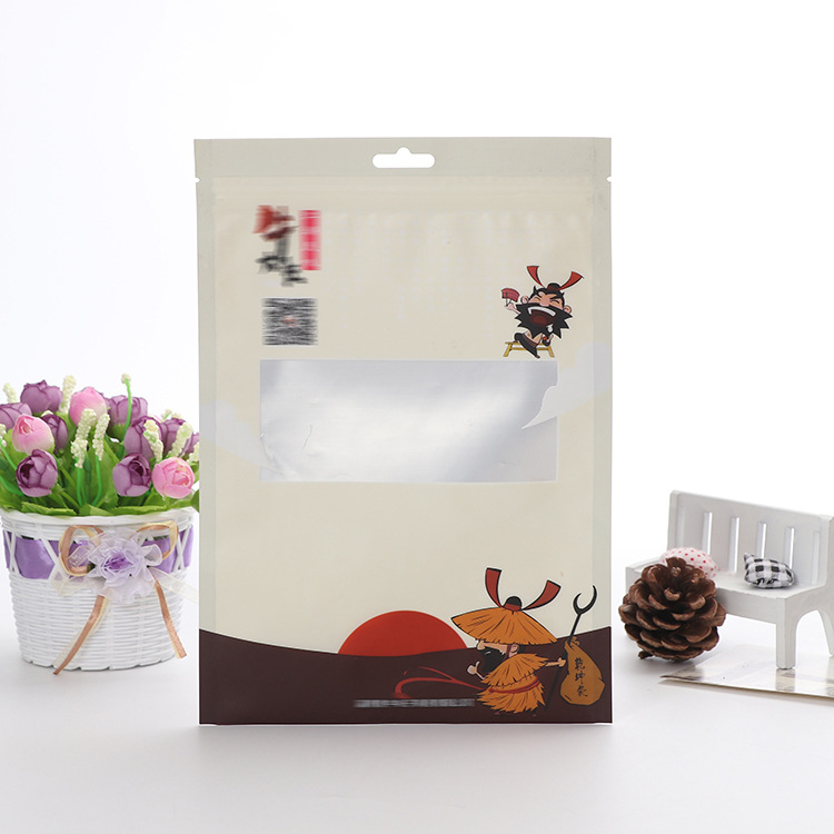 厂家直销塑料包装袋 休闲食品开窗塑料袋 坚果杂粮零食自封自立袋