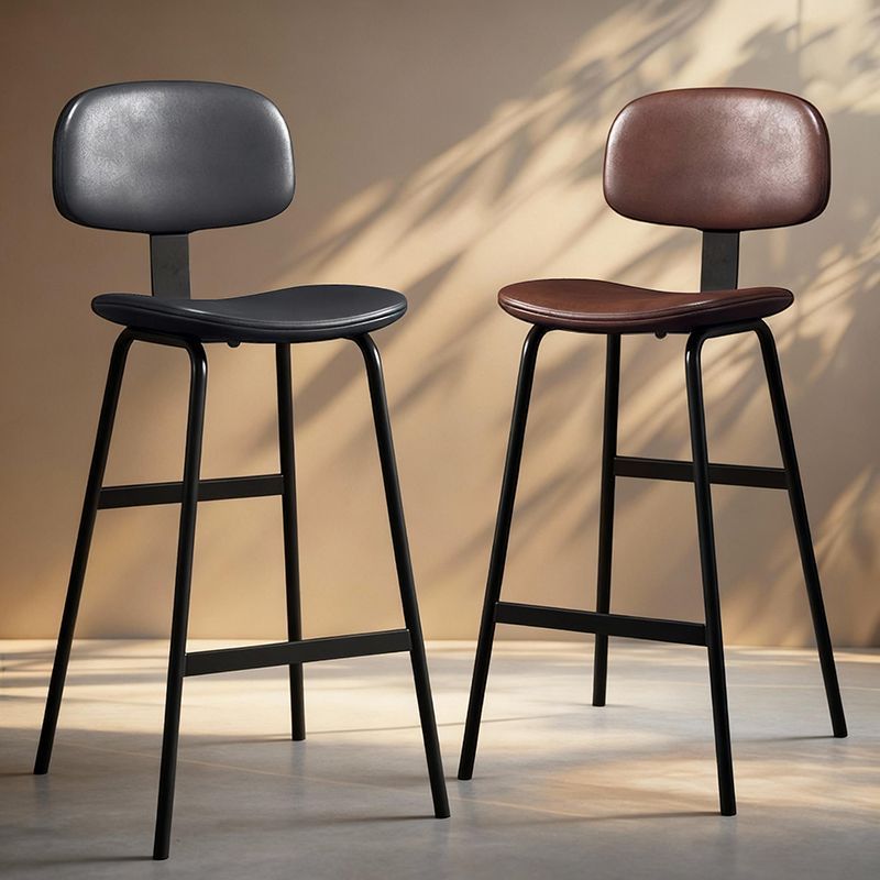 Industrial Style Soft Backrest High Stool Iron Bar Chair Simple Modern Home Bar Stool Bar Chair High Chair