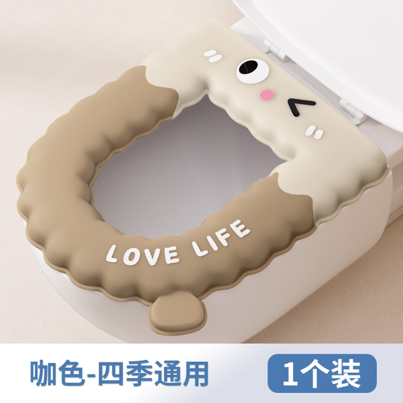 防水と断熱、オールシーズン万能トイレマット、発泡EVA漫画レース便座カバー、洗濯不要の便座カバー卸売|undefined