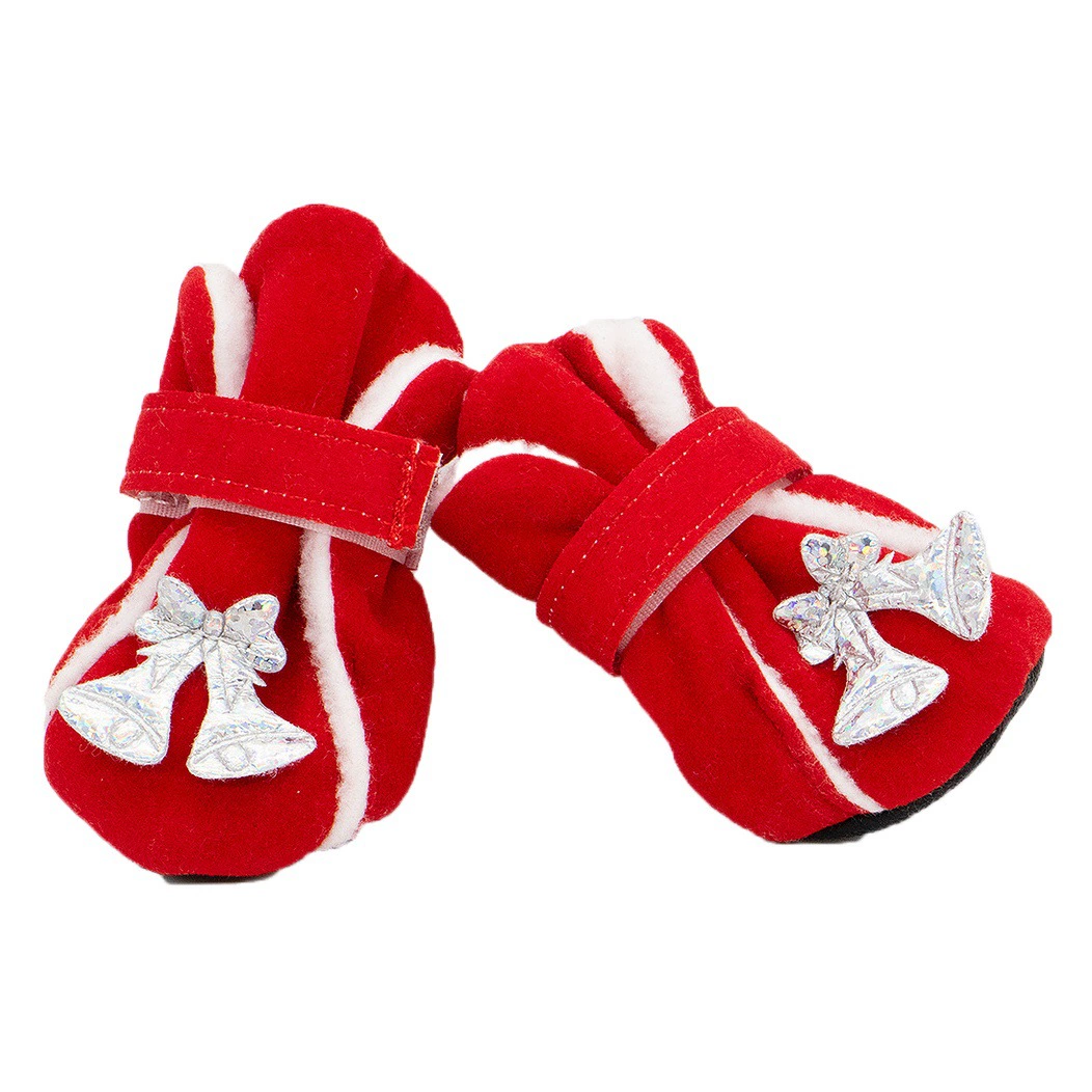 2023 новая хлопковая обувь для домашних животных с рождественскими праздниками