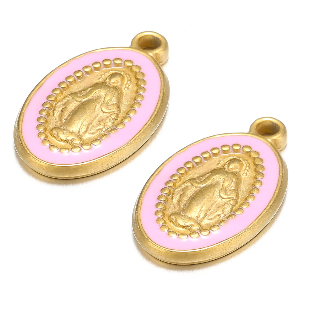 13g Weight Pendant Jewelry Making Type 18*10mm Jewelry Making Size DIY Jewelry Accessories Classification Hole 1~1.9mm Hole Size 5 PCS/Package Quantity 304 Stainless Steel Material Jesus Pattern Polished Finish Enamel Design Casual, Simple Style Style 5 PCS/Package 18*10mm Hole 1~1.9mm 304 Stainless Steel Jesus Polished Pendant 9