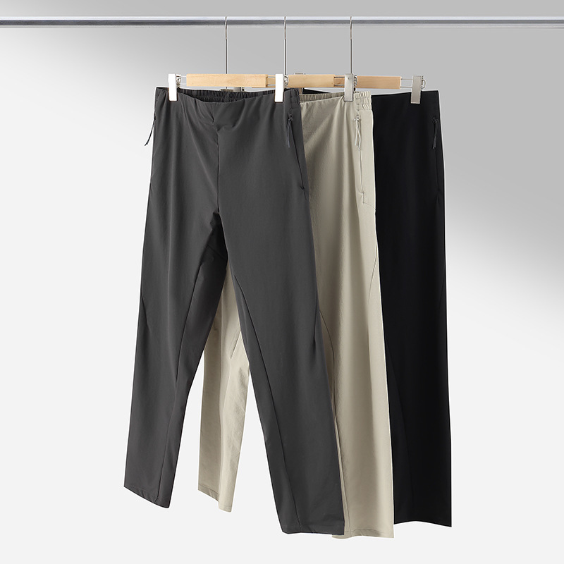 DiJiaPing para pantalones casuales ligeros de tejido resistentes al desgaste y rápidos para hombres, pantalones de viaje diarios.