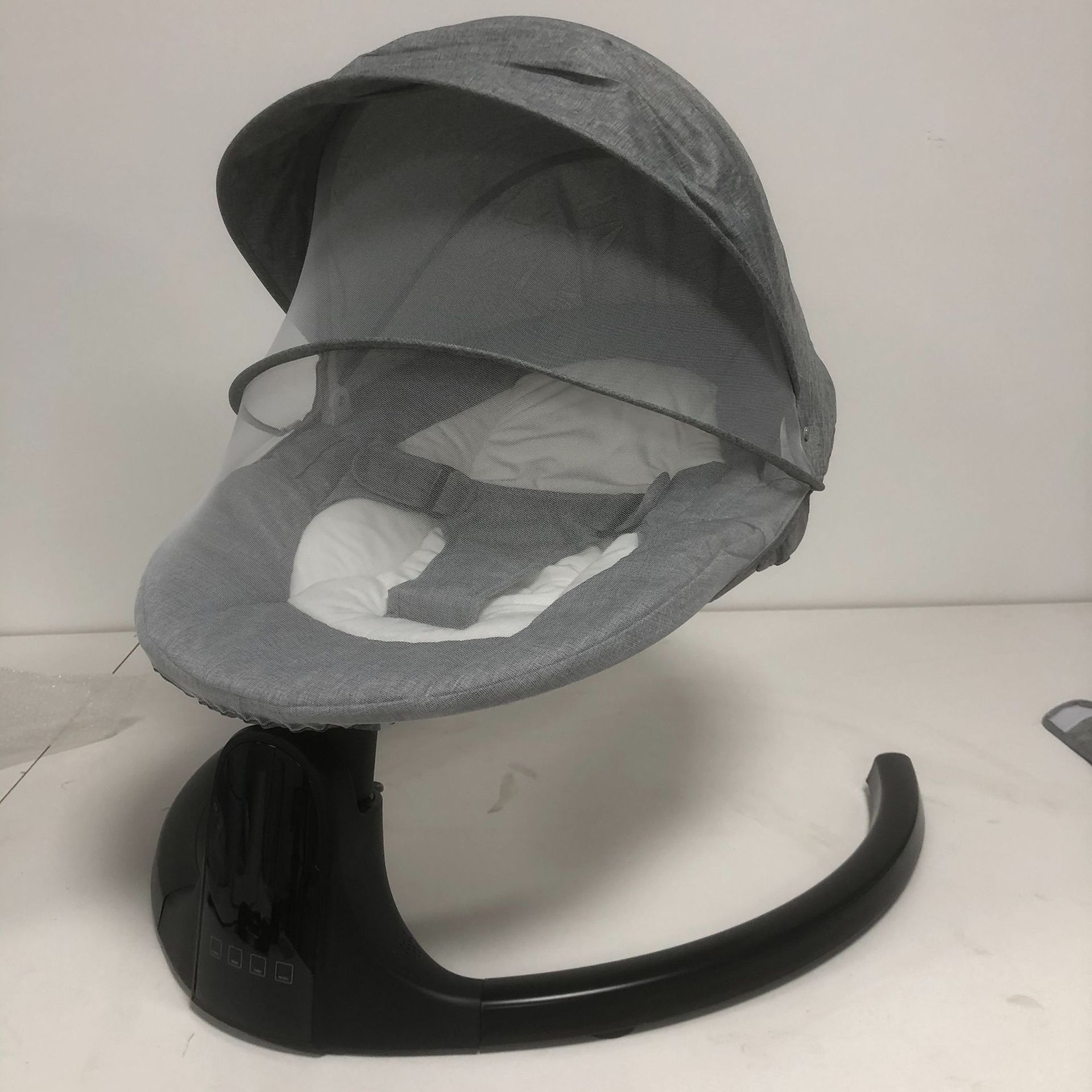 LED inteligente táctil ajustable ángulo cuna lavable paño conjunto eléctrico bebé mecedora cama cuna image 8