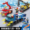 compatible Lego Building blocks grain Fire Department navy Police military Building blocks Assemble Stall Toys gift wholesale