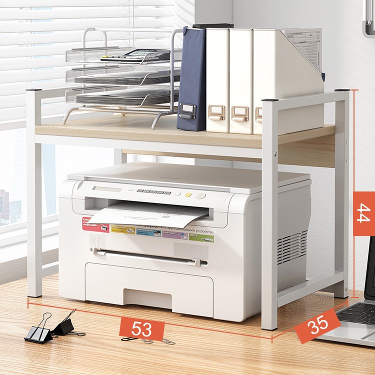 [H형 높이] 더블 레이어 53x35x44-메이플 사쿠라기 + 화이트 프레임