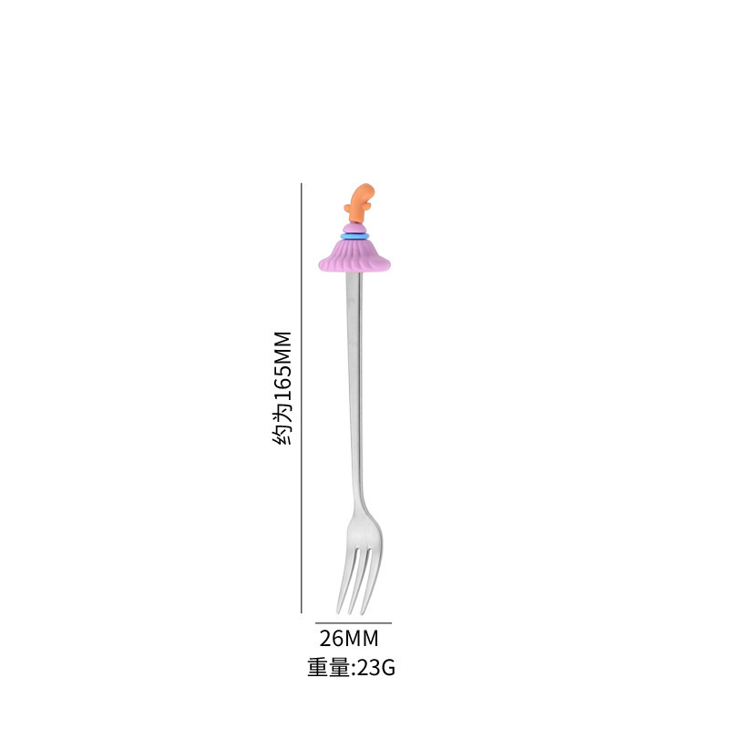 304不锈钢万圣节勺子叉子套装创意可爱金色甜品咖啡勺叉餐具礼盒|undefined