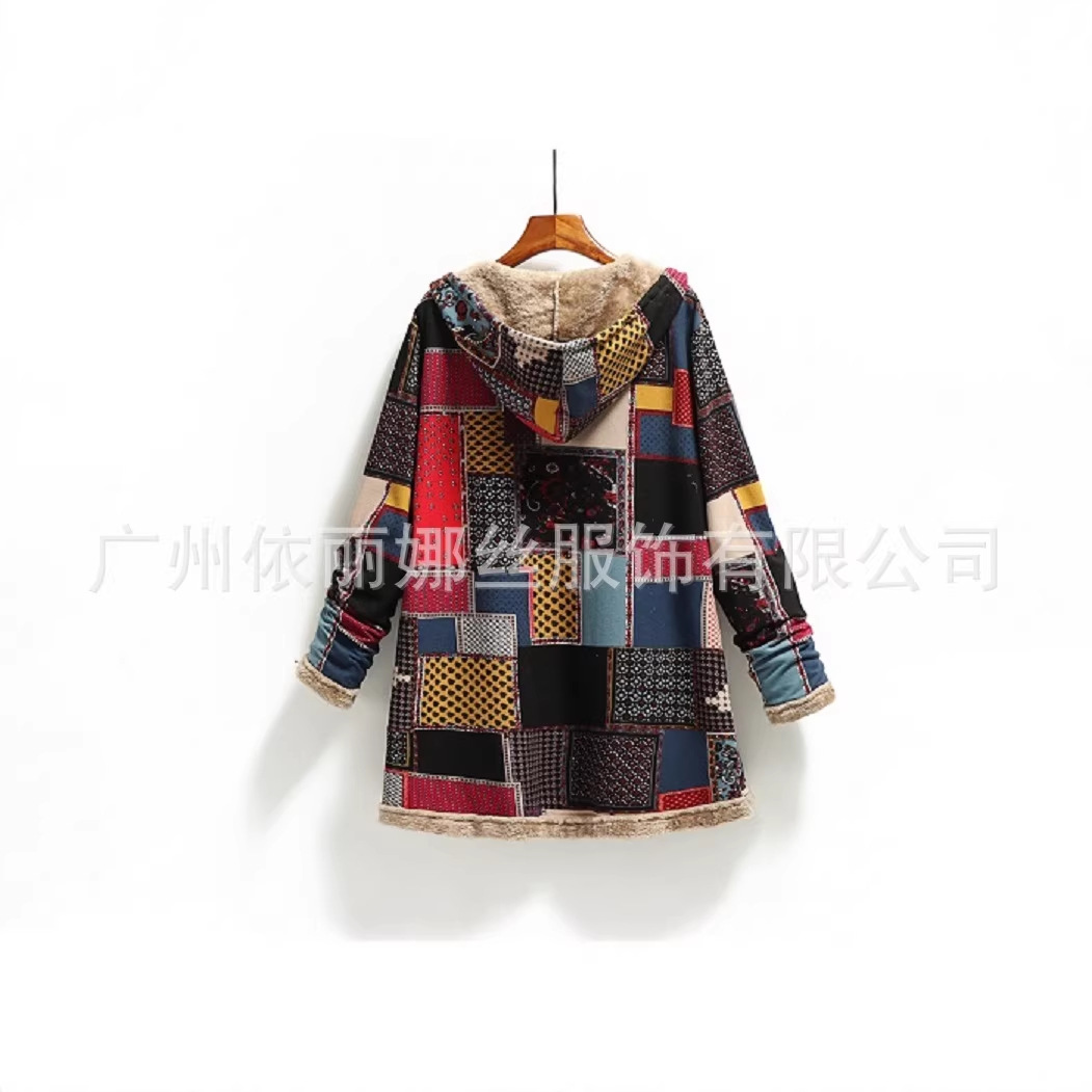 Sudadera Térmica de Algodón y Lino con Capucha y Felpa para Invierno
