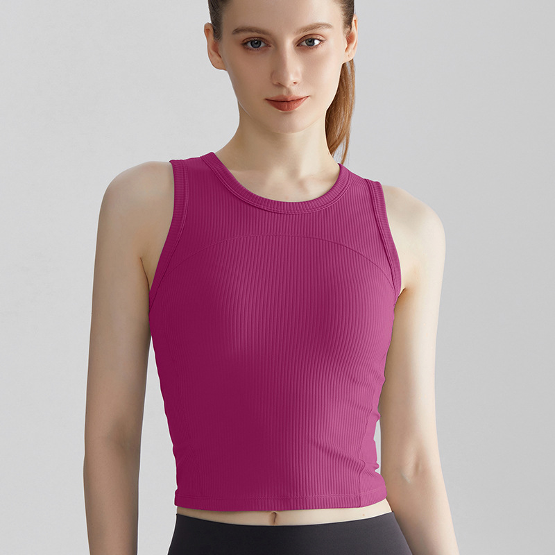 [personalizada] chaleco deportivo al aire libre de mujeres fitness una taza fija chaleco de yoga antichoque de alta intensidad