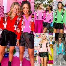 亚马逊秋冬新款跨境欧美女装圣诞节胡桃夹子亮片毛衣休闲针织开衫