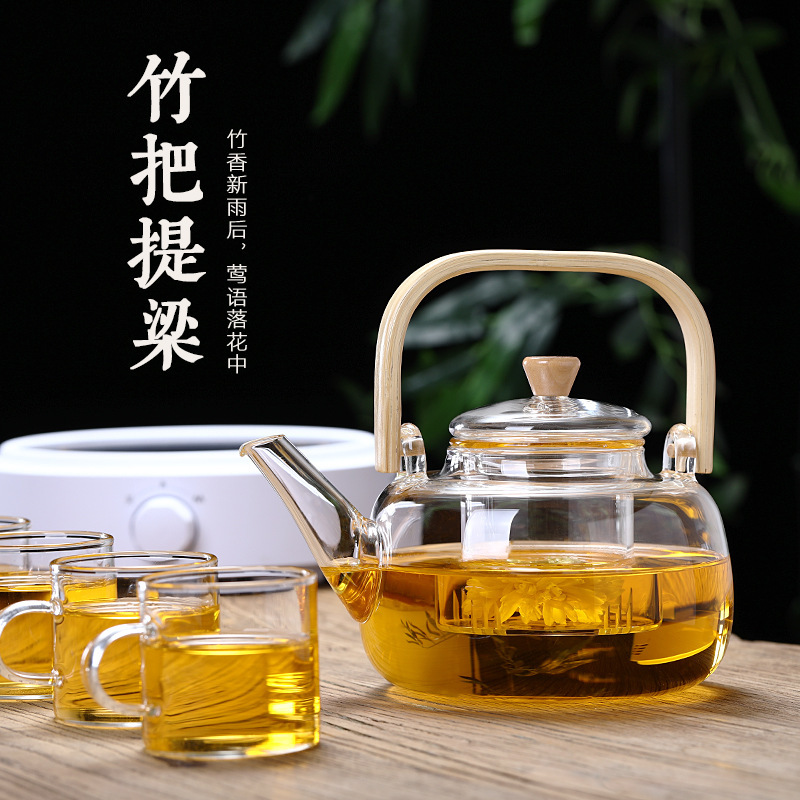 Glass transparent flavored tea