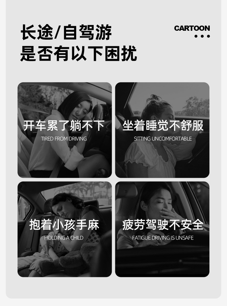 Car Rear Seat Sleeping Pad, Foldable Bed for Sedan and Suv, No Need for Inflation, Portable Car Bed