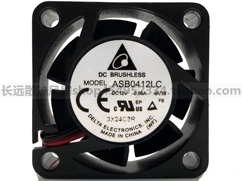 台达 ASB0412LC BV38 4CM 4015 12V 0.06A PWM静音交换机散热风扇