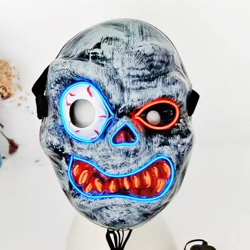 EL brillante ojo fantasma máscara de cabeza Amazon Comercio exterior Venta caliente estilo fábrica Halloween divertido horror apoyos