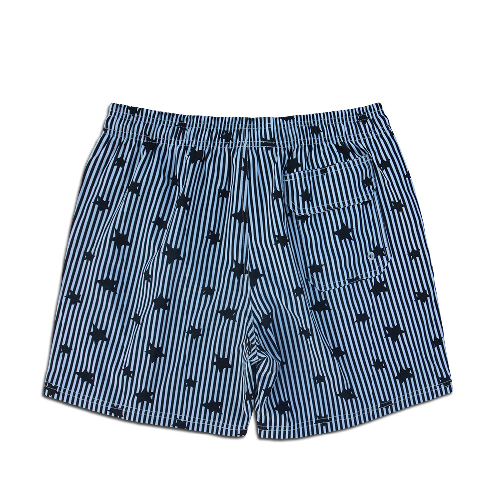 Herren Badehose Mit Vertikalen Streifen Und Gürtel Für Den Strand_voghion.com