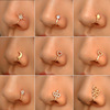 Copper nose clip perforated, zirconium, nose piercing, European style