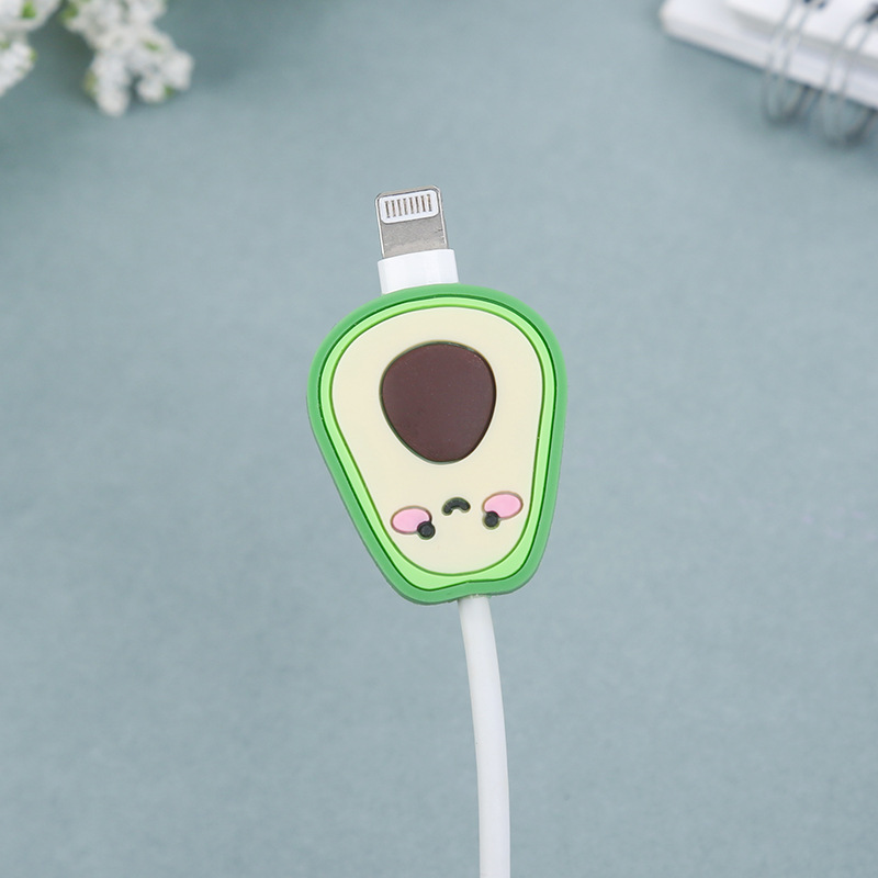 Nuevo cable de carga mordida Apple Android silicona anti-rotura universal teléfono móvil cable de datos de dibujos animados cubierta protectora