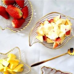 Nordic Ocean Style Glass Fruit Bowl Dessert Plate Decorative Plate Wholesale Plate Trivet Plate High-end Disc