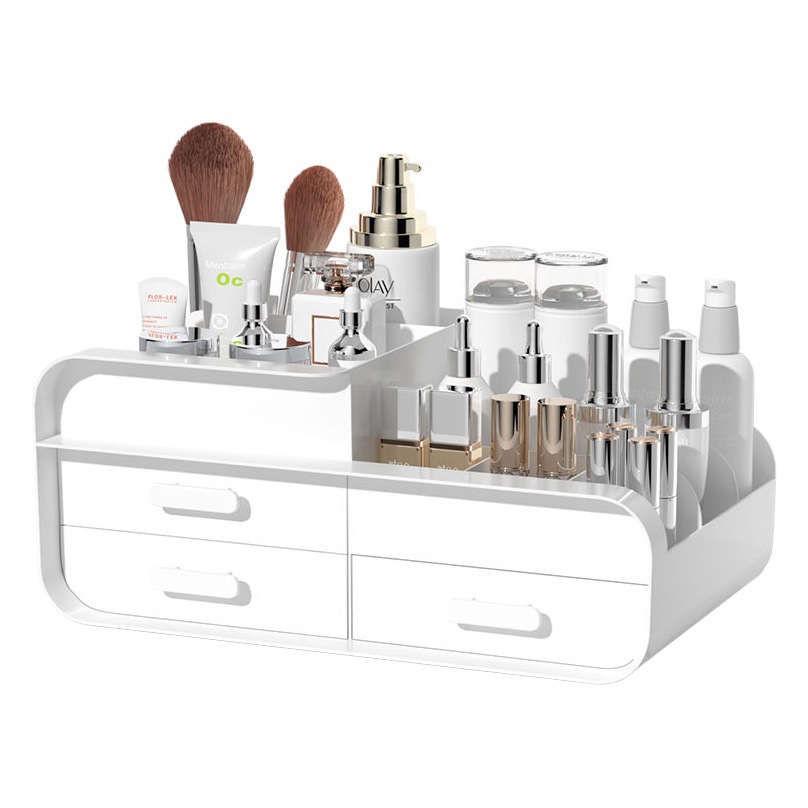Organizador de tocador con cajones - Para maquillaje, productos de cuidado de la piel y lápices de labios, organizador de escritorio