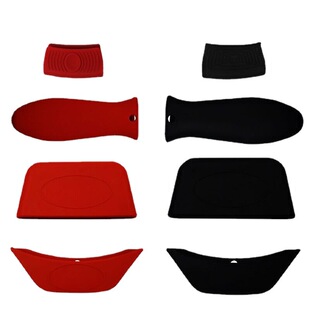 Spot Silicone Insulated Pot Handle Set, Pot Handle Set, 9-Piece Set with Sharp Corner, Rounded Pot Earmuffs, Integrated Pot Silicone Scraper