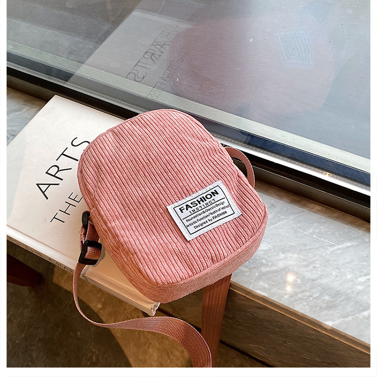 2022 Autumn/Winter new Japanese InS-style single-shoulder bag, crossbody bag, corduroy bag, mini phone bag, loose change bag undefined