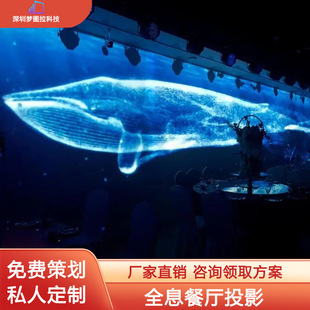 裸眼3d立体全息投影餐厅沉浸式酒吧KTV投影仪墙地面海浪互动投影-阿里巴巴