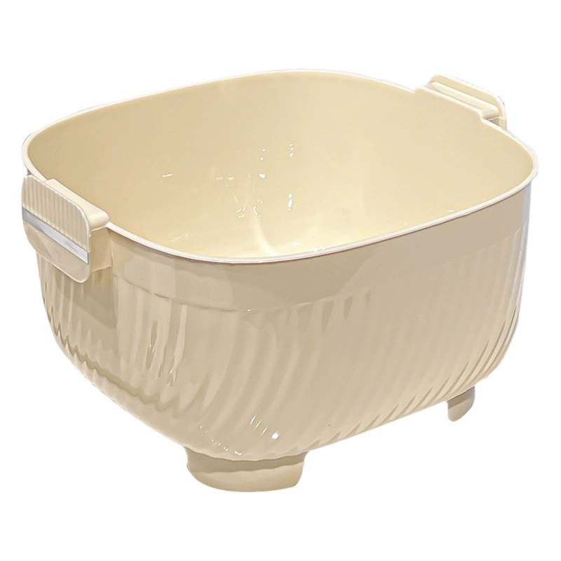 Двухслойная корзина для мытья овощей Сливная корзина Кухонные принадлежности Бытовая тарелка для фруктов Гостиная Мытье риса Артефакт Мытье воды Корзина для фруктов и овощей