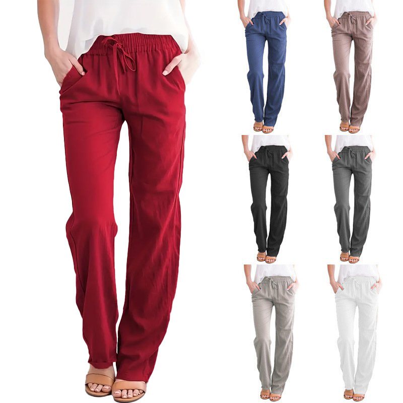Summer solid color trousers