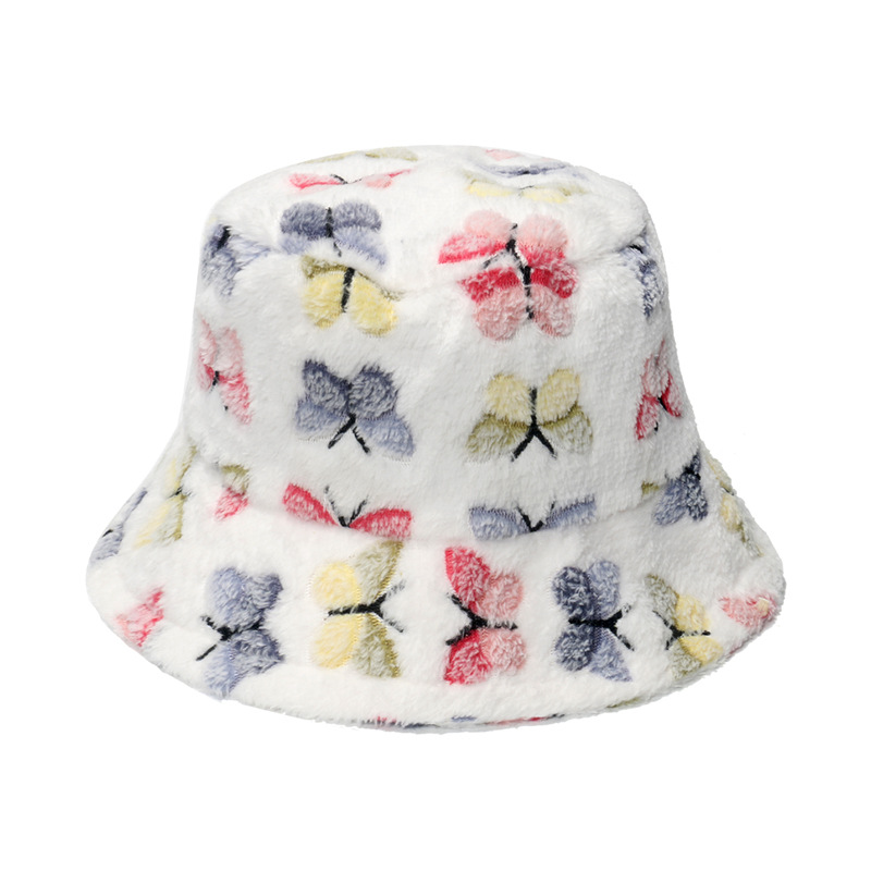 Frau Basic Schmetterling Schmetterling Flache Traufen Bucket Hat display picture 3