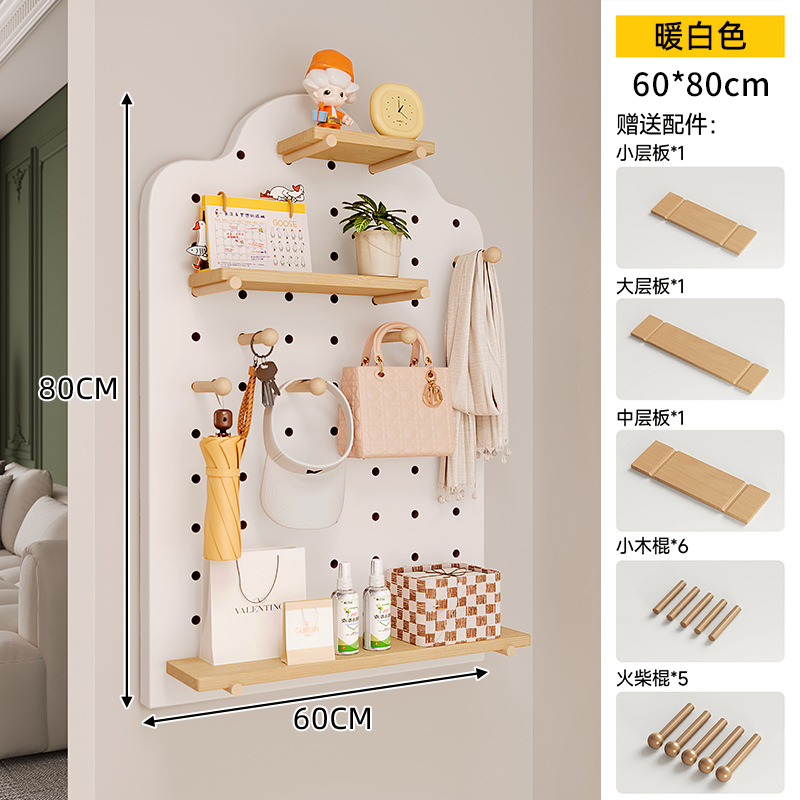 Oso pequeño agujero agujero tablero de escritorio de madera sólida almacenar exhibición modelado decoración de pared sala de estar estante de pared