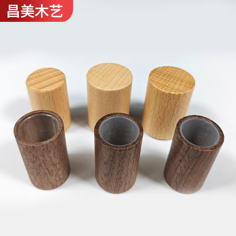 メーカー加工ブナ材ブラックウォールナット丸蓋香水木製蓋13バヨネット木製香水木製蓋詰め替えボトル蓋|undefined