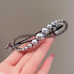 スーパーフェアリーヘッドドレス、高級パールヘアピン、レディースツイストクリップ、ヘアアクセサリー、ヘアピン、ワンラインクリップ、後頭部ヘアグリッパー