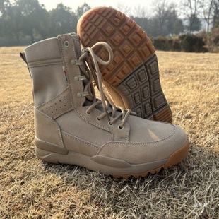 High-Top Hiking Boots for Men and Women, Breathable Sand-Colored Non-Slip Hiking Shoes, Desert Boots, Lightweight Mountaineering Outdoor Training Tactical Boots