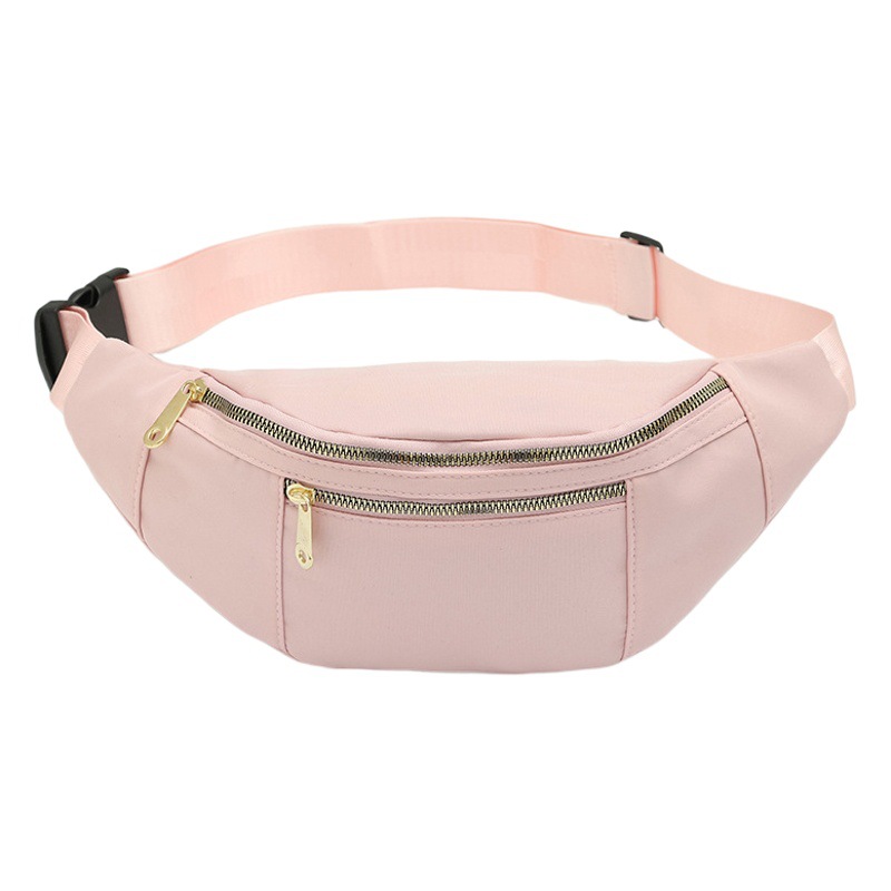 2023 nuevo simple macaron ocio al aire libre deportes cintura bolsa moda Oxford tela estilo Ins bolso de la cintura de las mujeres